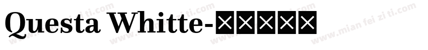 Questa Whitte字体转换